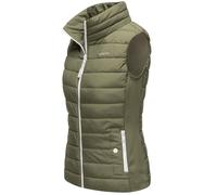 Leichte Steppweste mit seitlichen Rippbündchen "Reimii" Olive XXL