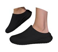 Leichte Strickmesh Slipper mit atmungsaktivem Komfort für den täglichen Gebrauch als bequeme Damen Freizeitschuhe (Black #2, 37)