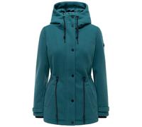 Navahoo Damen Übergangsjacke Lächelstern mit Kapuze in Wolle-Optik XL