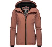 Leichte Übergangsjacke mit Kapuze "Brombeere" Terracotta XS