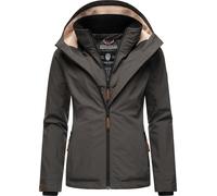 Outdoorjacke MARIKOO "Erdbeere", Damen, Gr. XXXL(46), grau (anthrazit), Obermaterial: 100% Polyester. Innenfutter: 100% Polyester. Ärmelfutter: 100% Polyester. Wattierung: 100% Polyester, tailliert hü