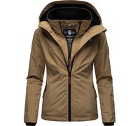 Outdoorjacke MARIKOO "Erdbeere" XL (42) grau Damen Jacken sportliche Funktionsjacke mit Kapuze XL (42) taupe
