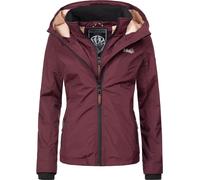 Leichte Übergangsjacke mit Kapuze "Erdbeere" Weinrot XS