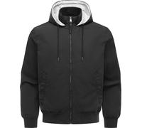 Leichte Übergangsjacke mit verstellbarer Kapuze "Crusien Hood YOUMODO" Black 4XL