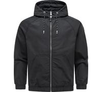 Outdoorjacke RAGWEAR "Roog YOUMODO", Herren, Gr. XL (54), schwarz, Obermaterial: 65% Baumwolle, 35% Polyester, Basic, gerade hüftbedeckend, hoch geschlossener Ausschnitt, elastischer Bund, Jacken Outd
