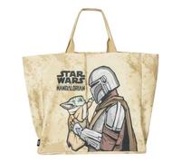 Leichte und praktische Einkaufstasche The Mandalorian Design - wiederverwendbar und komfortabel zu tragende Canvas-Einkaufstasche mit Mandalorian-Motiv