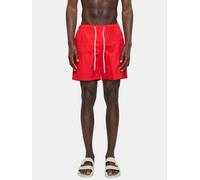 Badeshorts URBAN CLASSICS "Urban Classics Herren Block Swim Shorts", Herren, Gr. XXL, US-Größen, cityrot, 100% Polyamid, Badehosen Badeshorts (65650665-XXL) cityrot