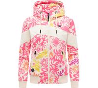 Outdoorjacke RAGWEAR "Nuggie Block Flower", Gr. L (40), pink combo26, Außenmaterial: 100% Polyester. Innenfutter: 100% Polyester, gerade hüftbedeckend, eng Rippstrickbündchen, Jacken Outdoorjacke, mod