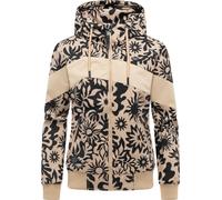 Leichte wasserdichte Übergangsjacke mit Alloverprint "Nuggie Block Flower" Sand26 S