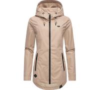 Outdoorjacke RAGWEAR "Zuzka" Gr. XXXL (46), braun (latte macchiato) Damen Jacken Lange stylische Übergangsjacke mit großer Kapuze (12906155-XXXL)