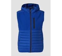 Leichte Weste aus Materialmix mit Kapuze XXL blau 2167442.5730.XXL