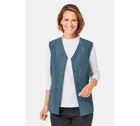 Leichte Weste mit einzigartigem Steppmuster grün 42