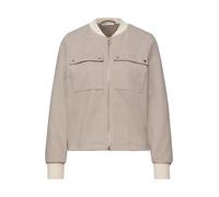 Blouson STREET ONE, Damen, Gr. 36, light terra mocha, Web, Obermaterial: 58% Baumwolle, 40% Polyester, 2% Elasthan; Futter: 100% Polyester, gemustert, comfort fit normal, Rundhals, Rippbündchen, Jacke
