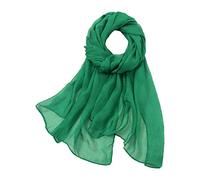 Leichter Chiffon Seidenschal für Frauen Sommer bunt mehrfarbig Sonnenschutz modisch bequem atmungsaktiv elegant lässig (Green, One Size)