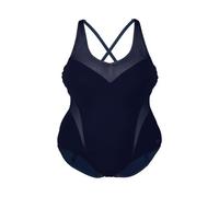 Leichter einteiliger Badeanzug für Damen Arena Isabel Light Cross Back Plus Blau 3X