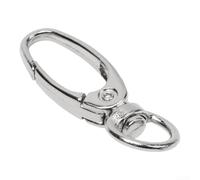 Leichter Karabinerhaken, 36 mm, für Rucksäcke, Schlüssel | 360-Grad-Drehgelenk, verhindert Verheddern, reibungslose Drehung, Silberlegierung, Schlüsselanhänger-Organizer