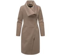 Kurzmantel NAVAHOO "Samtrose 14", Damen, Gr. XL (42), grau (taupe), Obermaterial: 90% Polyester, 10% Viskose, Innenfutter: 100% Polyester, Ärmelfutter: 100% Polyester, elegant, figurumspielend knieums