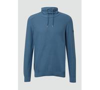 Leichter Pullover mit Snood-Kragen und Logo-Detail XL blau 2172261.6244.XL