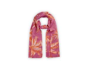 Leichter Schal aus feiner Bambus-Viskose mit Palmenmotiv pink - Gr. - one size