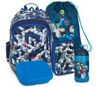Leichter Schulrucksack PixelArt-Set, 5-tlg. ELLY 19014 SET 5IN1