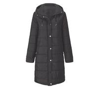 Leichter Steppmantel Damen Übergang Lang | Daunenmantel Damen Lang Wintermantel Leicht Winterjacke Einfarbig Casual Steppjacke Bequeme Warmer Übergangsjacke Outdoorjacke Kapuzenmantel Freizeitjacke