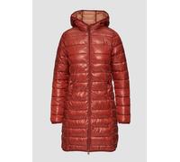 Leichter Steppmantel mit Kapuze S rot