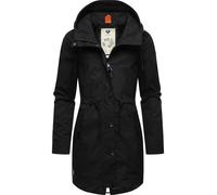 Parka RAGWEAR "Canny" Gr. XS (34), blau (dark) Damen Jacken Lange stylische Übergangsjacke mit großer Kapuze (51578835-XS)
