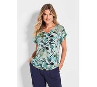 Leichtes Crêpe-Printshirt grün 42