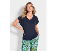 Leichtes Crêpe-Shirt blau 22
