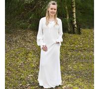 Leichtes Mittelalter Unterkleid mit Crinkleeffekt, weiß