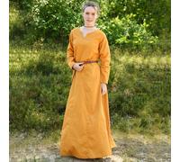 Leichtes Mittelalterkleid Milla, Wikingerkleid, gelb