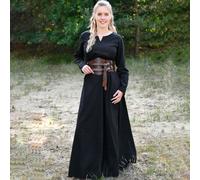 Leichtes Mittelalterkleid Milla, Wikingerkleid, schwarz