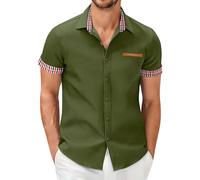 leichtes sommerhemd Fashion Herren Hemd Herren Hochzeit Kurzarmhemd Herren 3XL Hemd 176 Jungen Langarm Party Hemd Business Hemd Herren bügelfrei Hemd grün Herren Hemd Herren boss