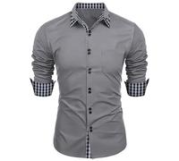 leichtes sommerhemd Kariertes modische Herren Hemden Regular fit Cowboy Hemd Hemd herrenhemd Kurzarm bügelfrei oberhemden Herren Kurzarm bügelfrei Fashion Herren