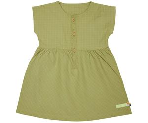 Leichtes Sommerkleid Webstoff hellgrün kariert 110/116