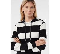 Leichtes Sweatshirt mit Kapuze schwarz|weiß 44