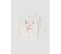 Leichtes Sweatshirt mit Puffärmeln und Glitzer-Print 80 creme 2164957.0210.80