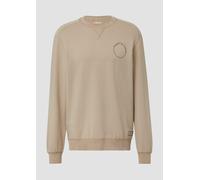 Sweatshirt S.OLIVER, Herren, Gr. XXL, beige, Sweatware, Obermaterial: 96% Baumwolle, 4% Elasthan, bedruckt, regular fit normal, Rundhals, Rippbündchen, Sweatshirts, mit Schriftzug (19144516-XXL) beige