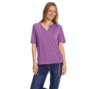 Tunikashirt CECIL, Damen, Gr. XS (36), lila (iced violet), Stoff, 78% Modal, 22% Polyester, unifarben, casual, normal normal, Rundhals, Kurzarm abgesteppt, Shirts, im Tunika-Style (36473119-XS) iced v