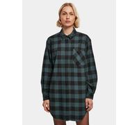 leichtes Urban Classics Damen Kleid Oversize 125 g/m² mit Baumwolle Petrol-Blau/Schwarz XS