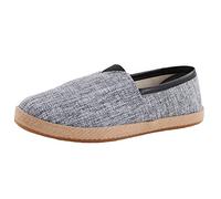 Leif Nelson Herren Espadrilles Schuhe weiße Freizeitschuhe Sommer leichte Flache Männer Sommerschuhe Jungen Slipper Sneaker LN-200 Grau Schwarz 41