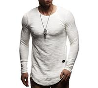 Leif Nelson Herren Pullover Rundhals-Ausschnitt Schwarzer Männer Longsleeve dünner Pulli Sweatshirt Langarmshirt Crew Neck Jungen Hoodie T-Shirt Langarm Oversize LN8133 Ecru XX-Large