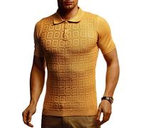Leif Nelson Herren Sommer T-Shirt Polo Kragen Poloshirt Slim Fit aus Feinstrick Cooles weißes schwarzes Basic Männer Polo-Shirts Jungen Kurzarmshirt Kurzarm Sleeve Shirt Top LN7395
