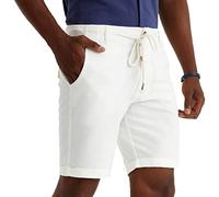 Leif Nelson Kurze Hose Herren Bermuda Leinen Shorts Leinenhose Stoffhose Leinenshorts Männer Sommerhose Jungen Freizeithose LN9490 Ecru XXL