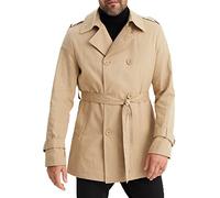 Leif Nelson Trenchcoat Herren Kurze Jacke Kurzmantel Slim Fit Business Übergangsjacke Männer Mantel Sommer Lange Freizeitjacke Frühling Herbst Größe XL Braun
