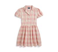 Leinen-Baumwoll-Hemdkleid mit Karomuster 10 JAHRE Pink