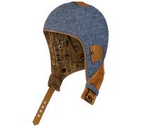 Leinen Cabriomütze mit Leder by Stetson denim L (58-59 cm)