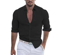 leinen Hemden Herren Langarm Seidensticker Hemd Herren Hemd Slim fit Herren leinen Hemd Cord Hemd Herren Herren Hemd Kurzarm leinen Hemden mit 2 Brusttaschen Trachten Country Kleidung Herren