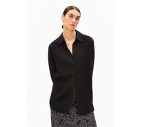 LEINEN-MIX BLUSE | Leinen-Mix - schwarz (M)