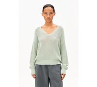 LEINEN-MIX STRICKPULLOVER | Leinen-Mix - türkis (XS)